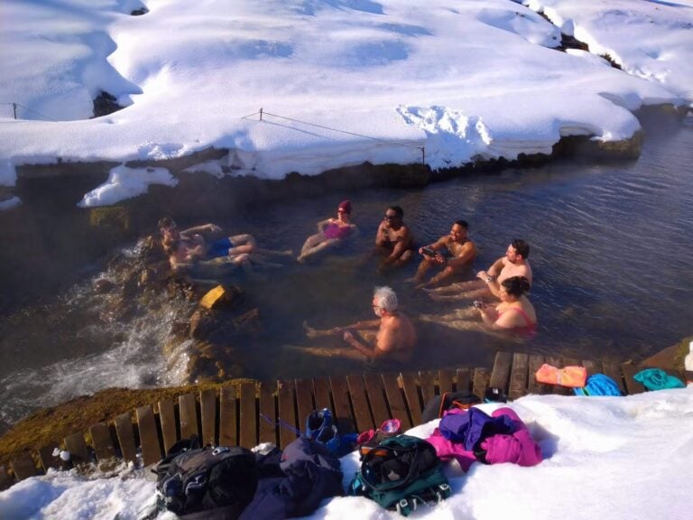 Hot springs bathing Iceland
