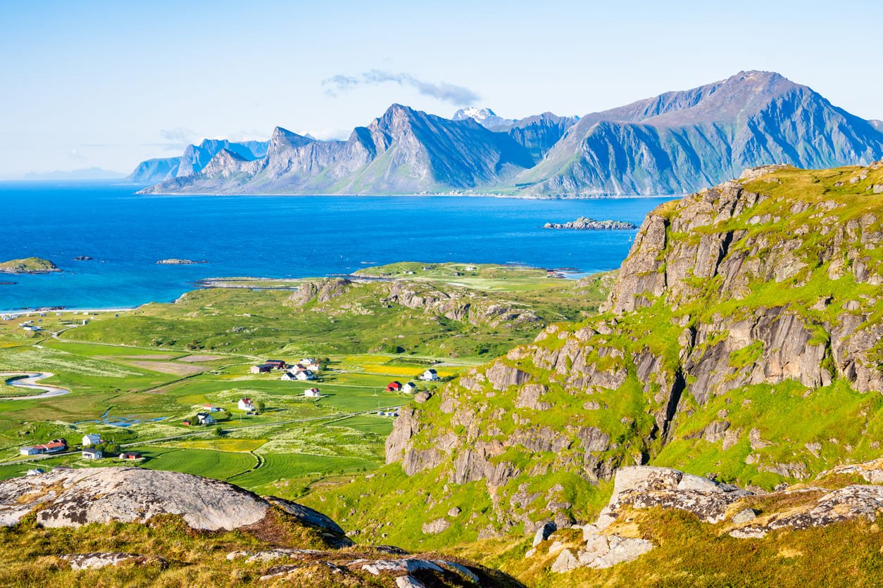 Kvalvika beach aerial