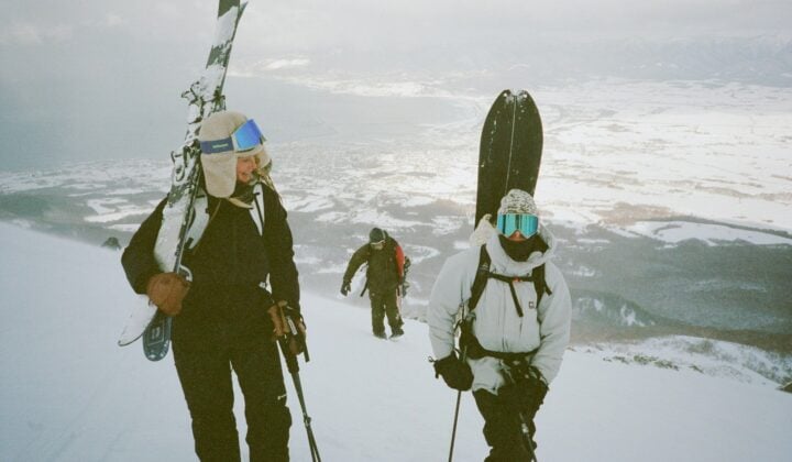Skiers view Japan