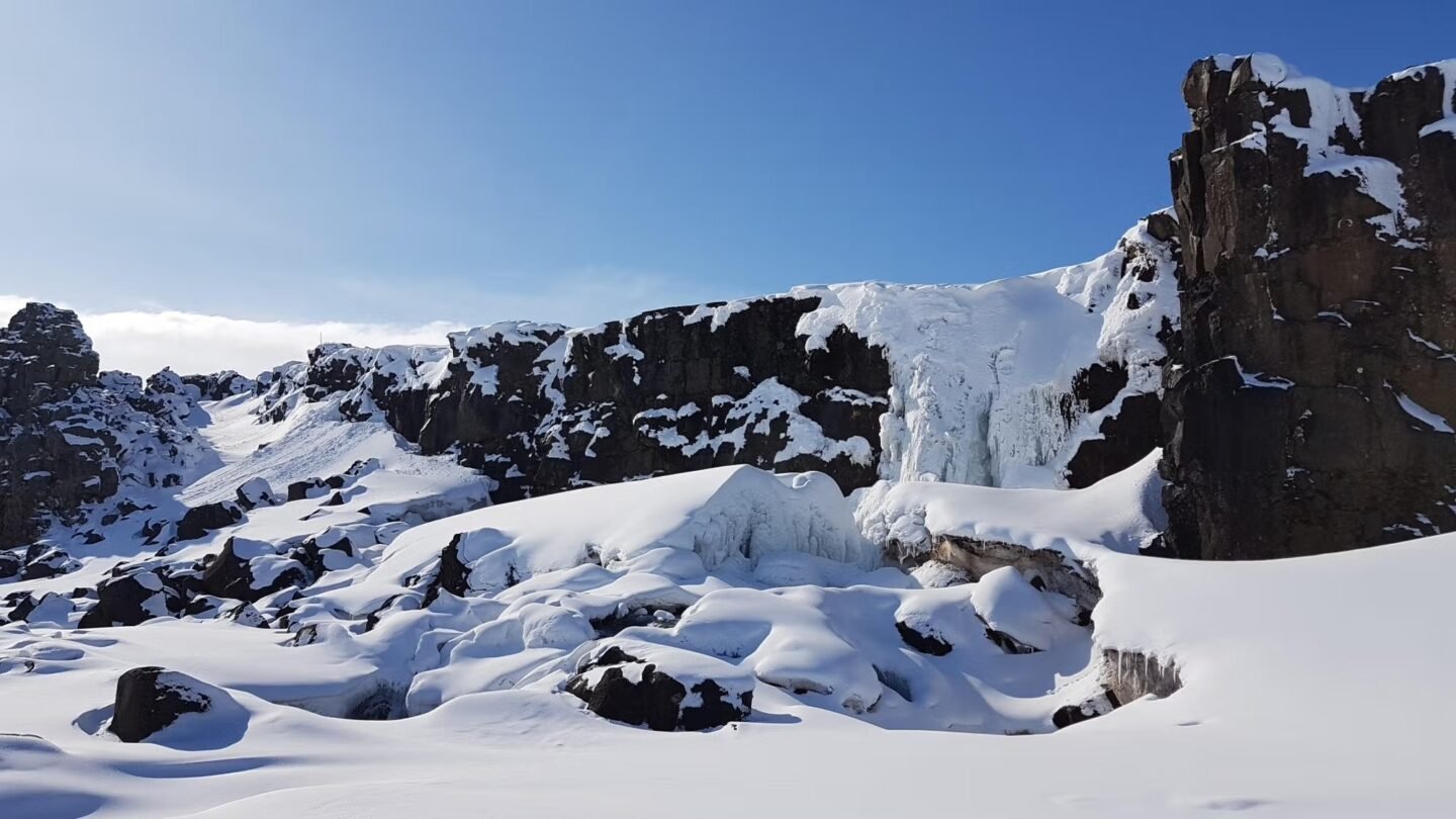 Snowshoeing landscapes Iceland