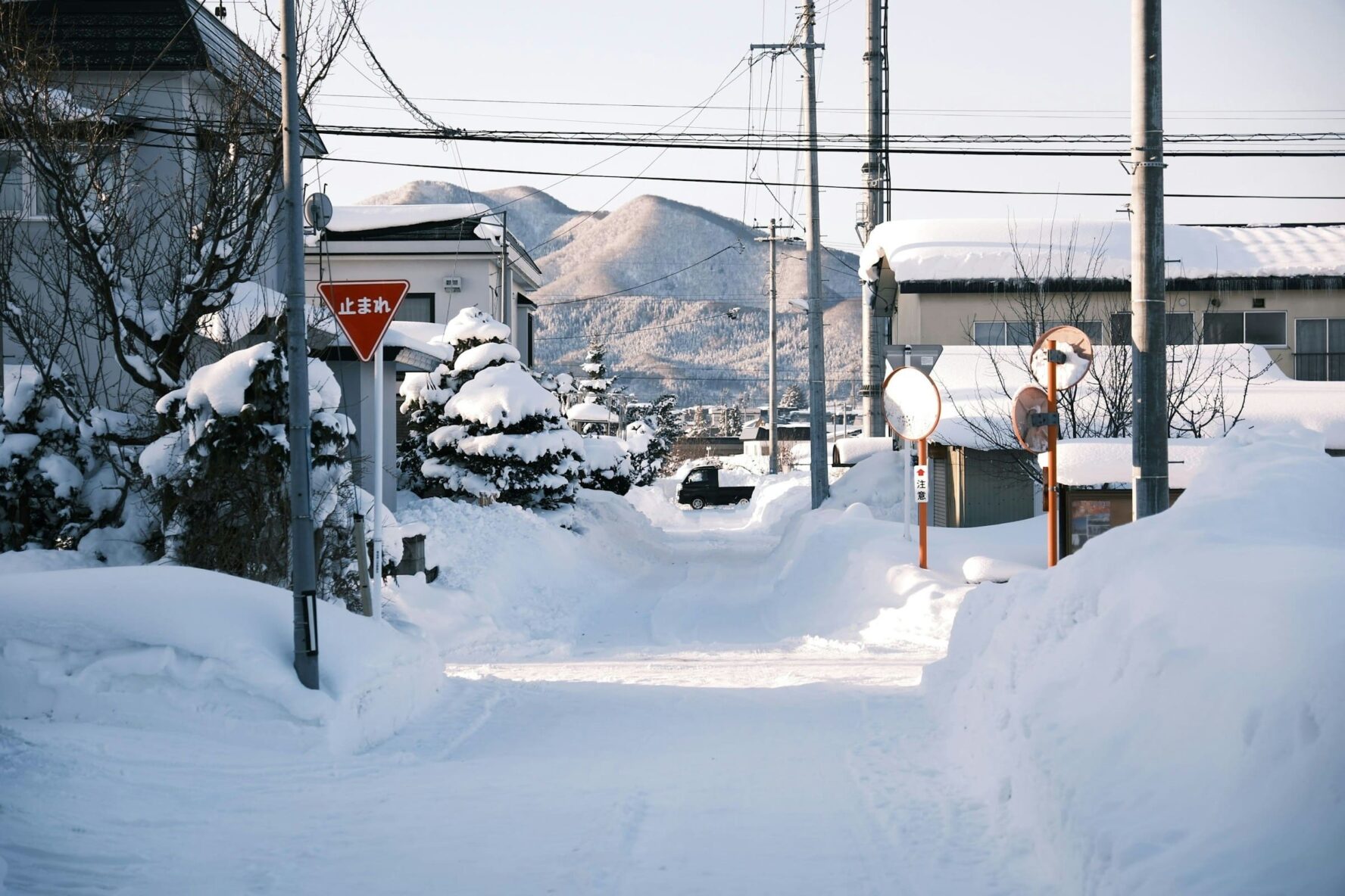 Snowy village Japan