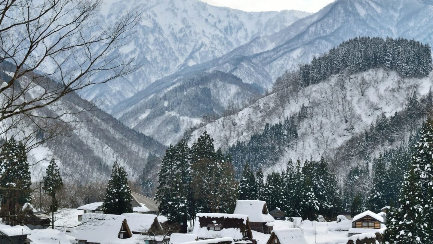 View village snowy Japan