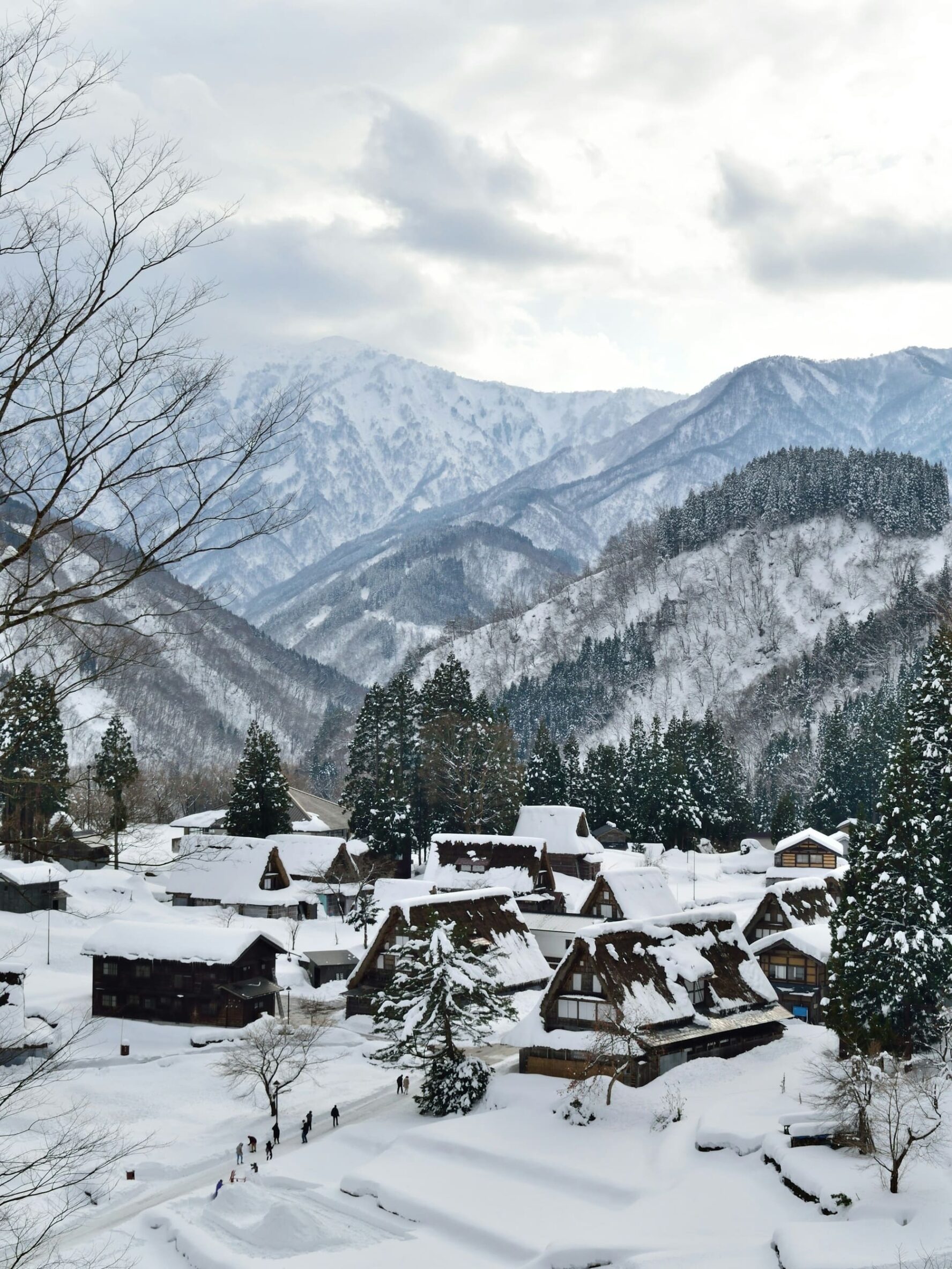 View village snowy Japan
