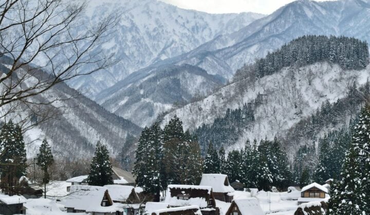 View village snowy Japan