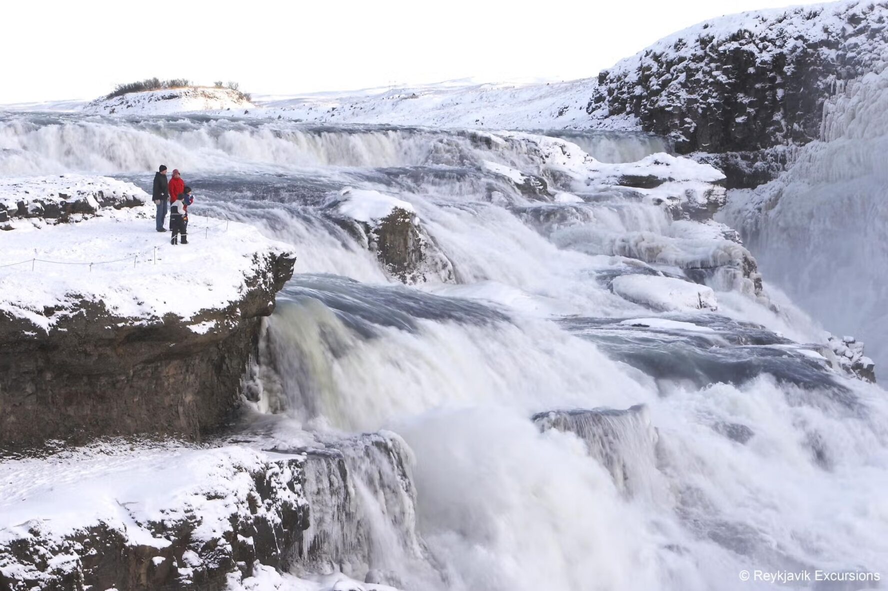 Waterfalls winter Iceland