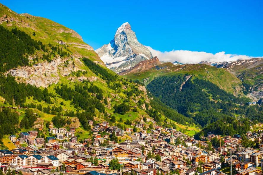 A scenic view of Zermatt, Switzerland