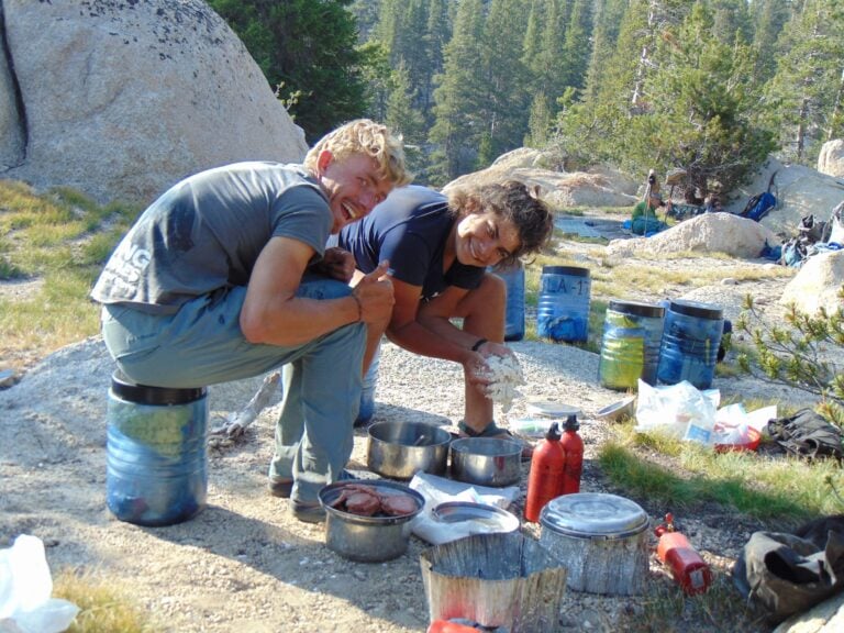 Camp dinner Yosemite