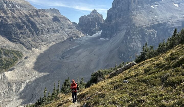 Hiking Rockies hiker