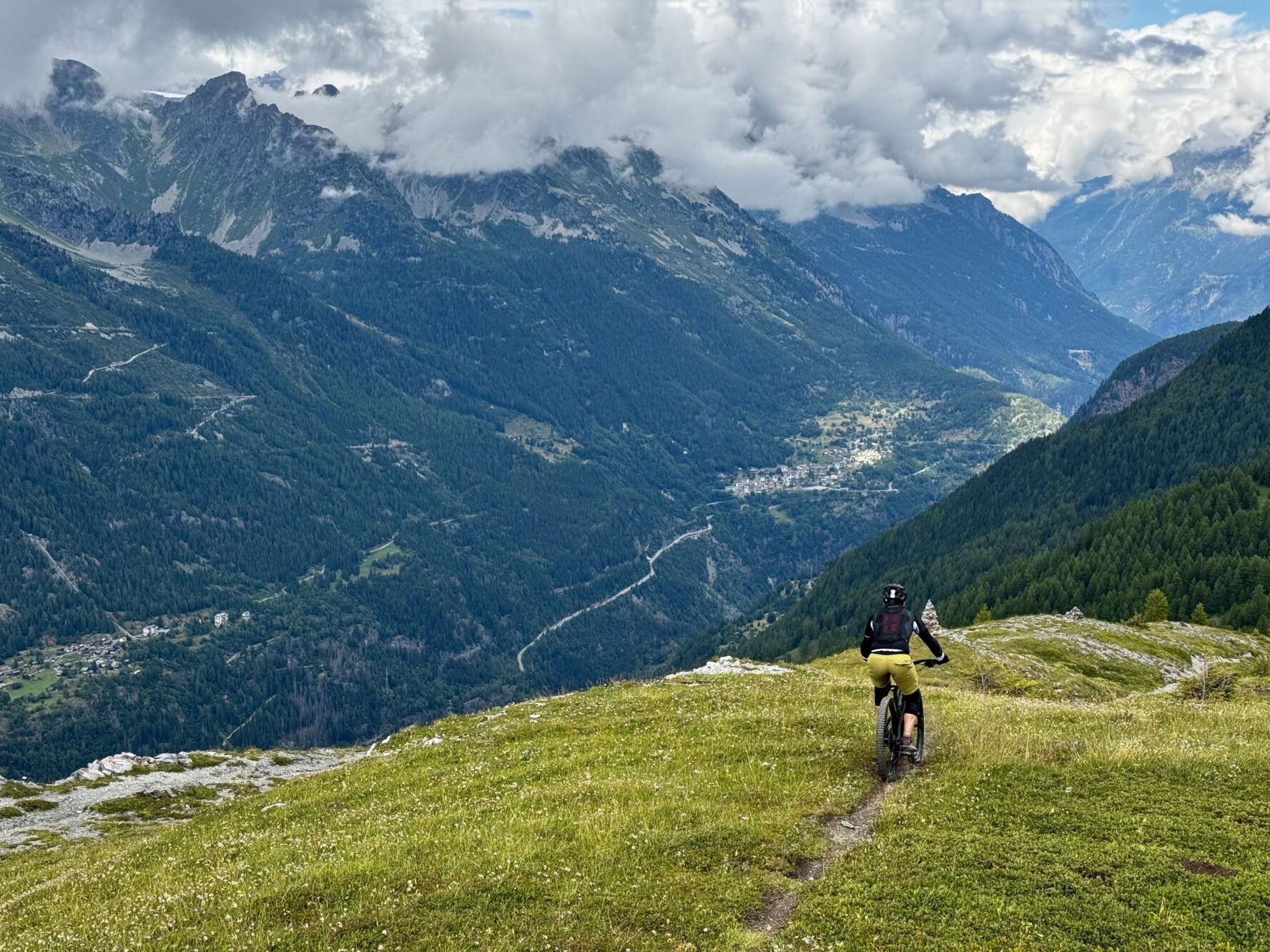 Lush valley MTB Mont Blanc