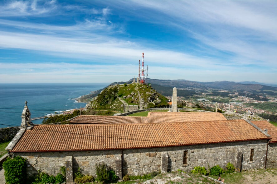 view from monte de Santa Tecla of the coastline  in Galicia, Spain