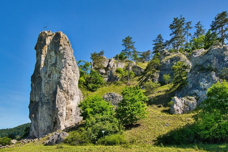 A sunny rock in Bavaria, Germany