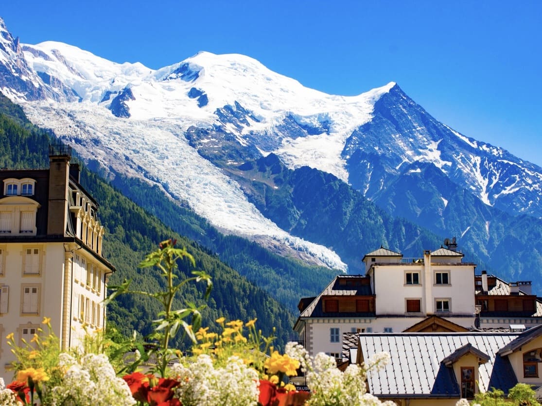 Chamonix town Alps