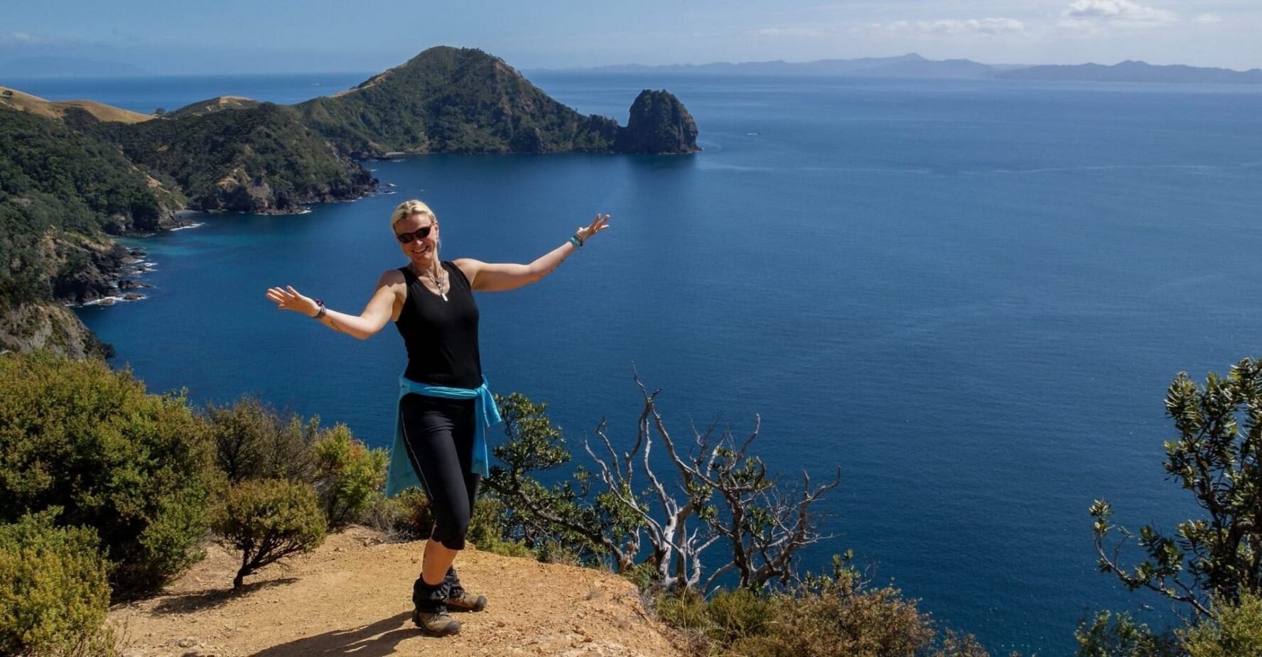 Happy hiker North Island
