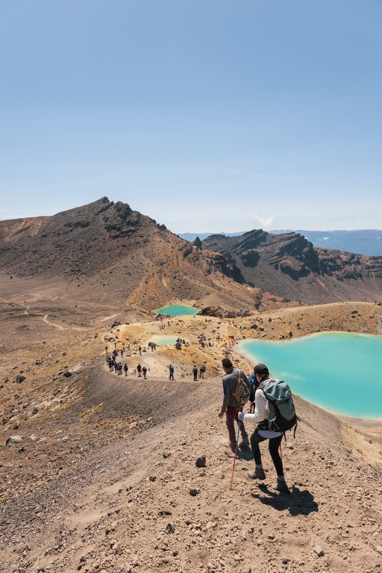 Hikers Tongariro alpine crossing