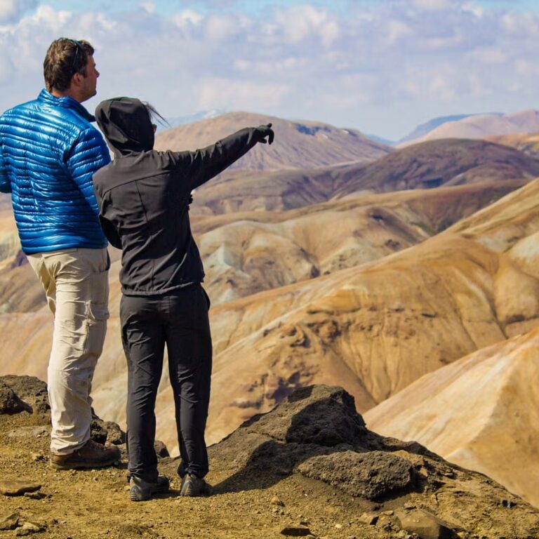Two hikers Laugavegur Trail