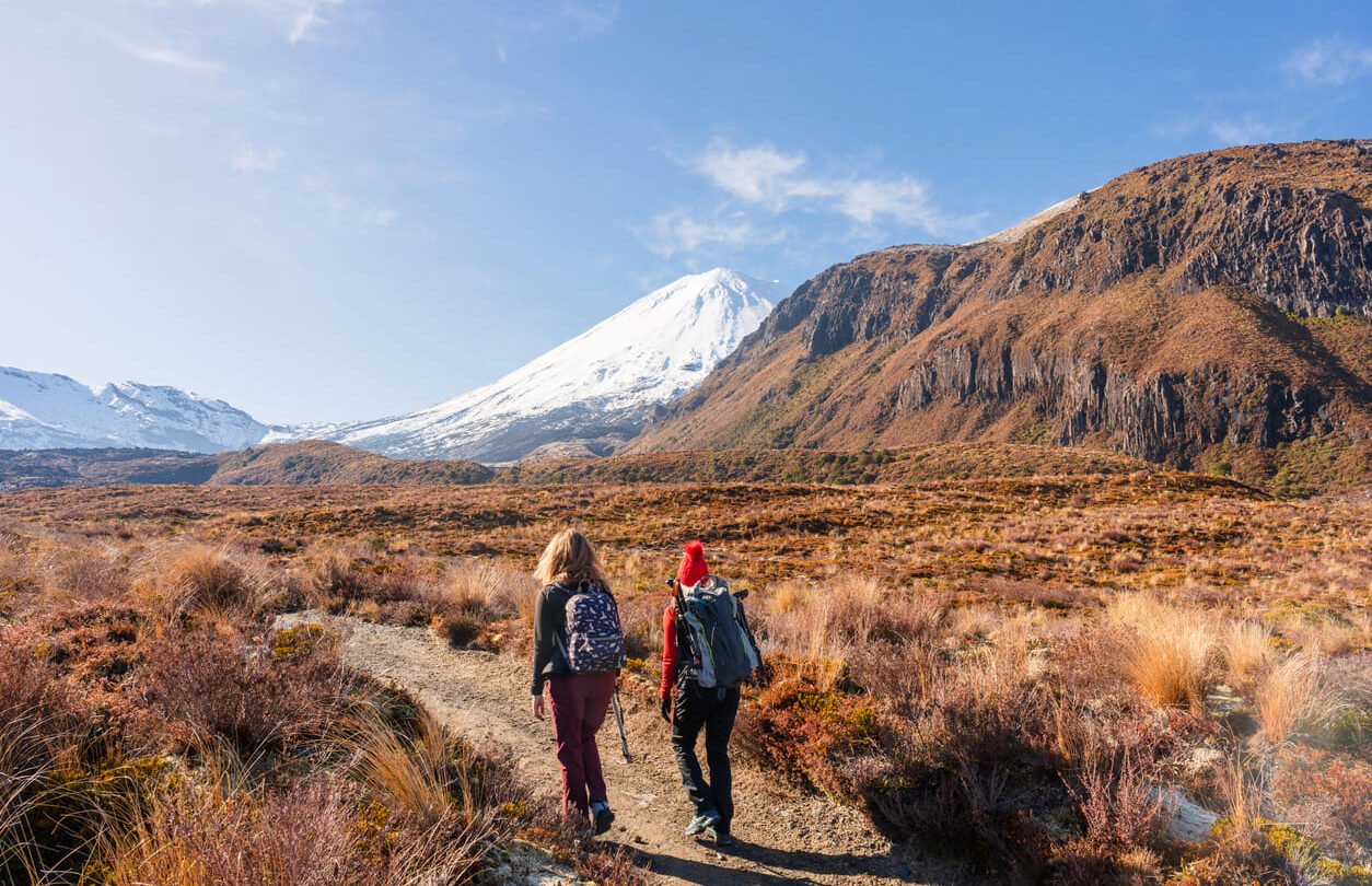 Two hikers Tongariro