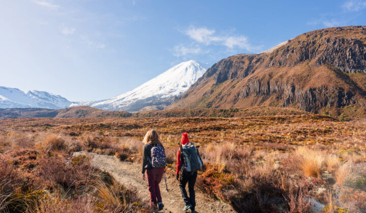 Two hikers Tongariro