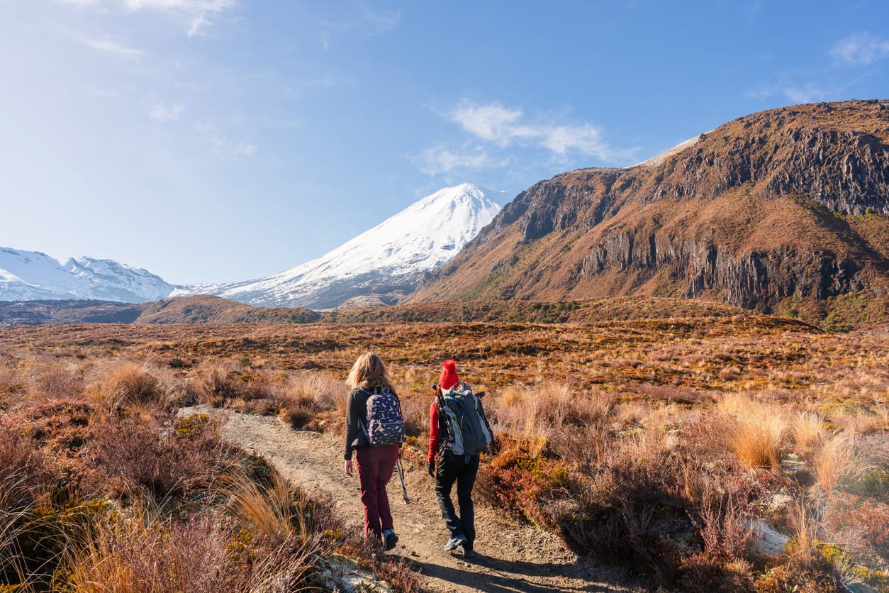Two hikers Tongariro