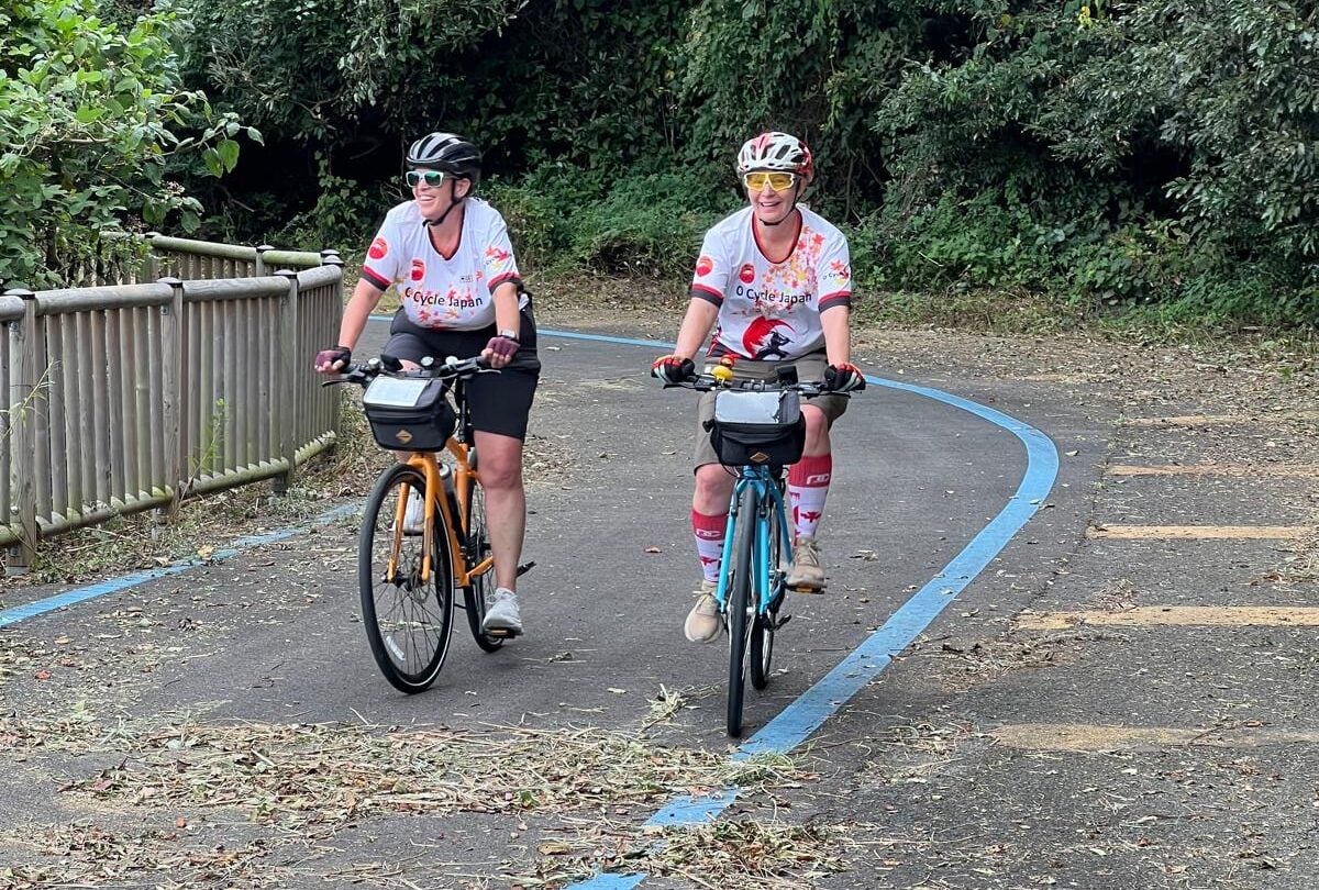Cycling two women Japan