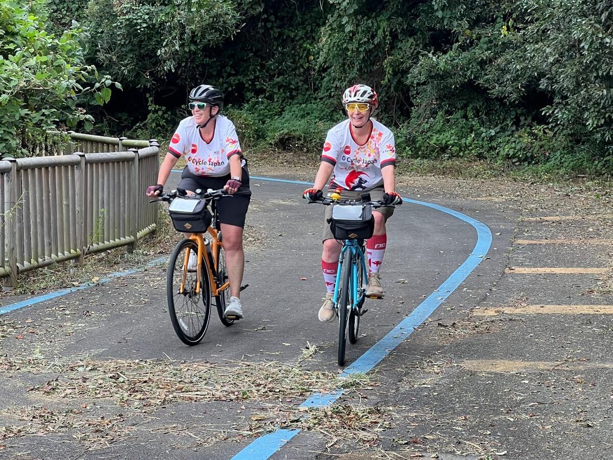 Cycling two women Japan