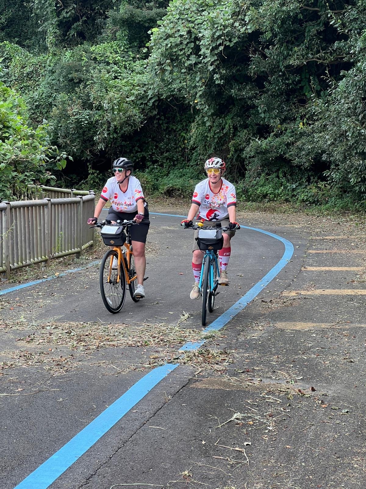 Cycling two women Japan