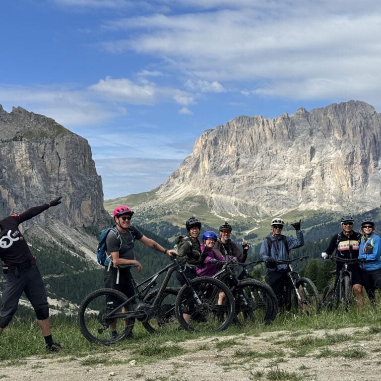 happy group bike dolomites