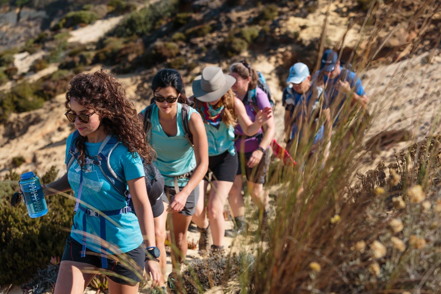 hikers portugal coast