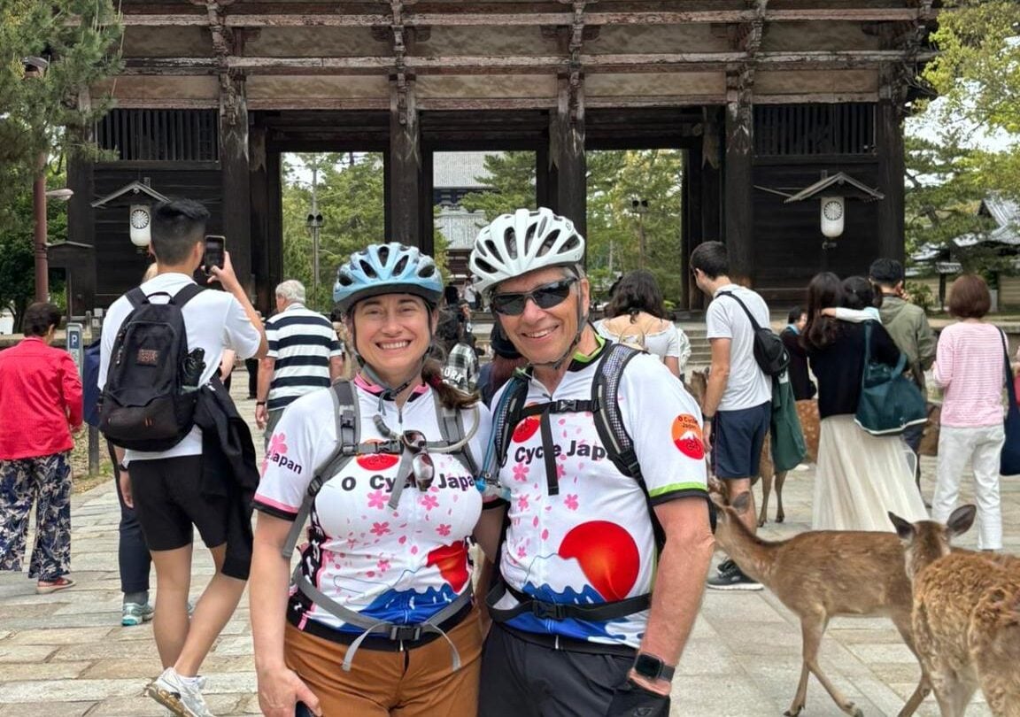 Two cyclists Japan tour