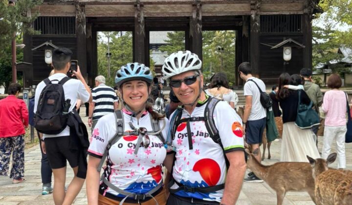 Two cyclists Japan tour