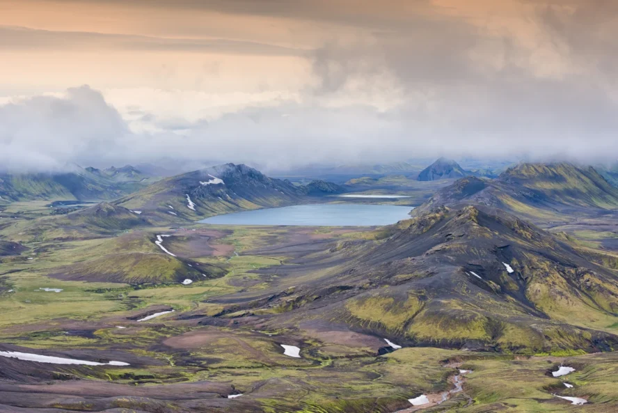 Alftavatn Swan Lake in Iceland