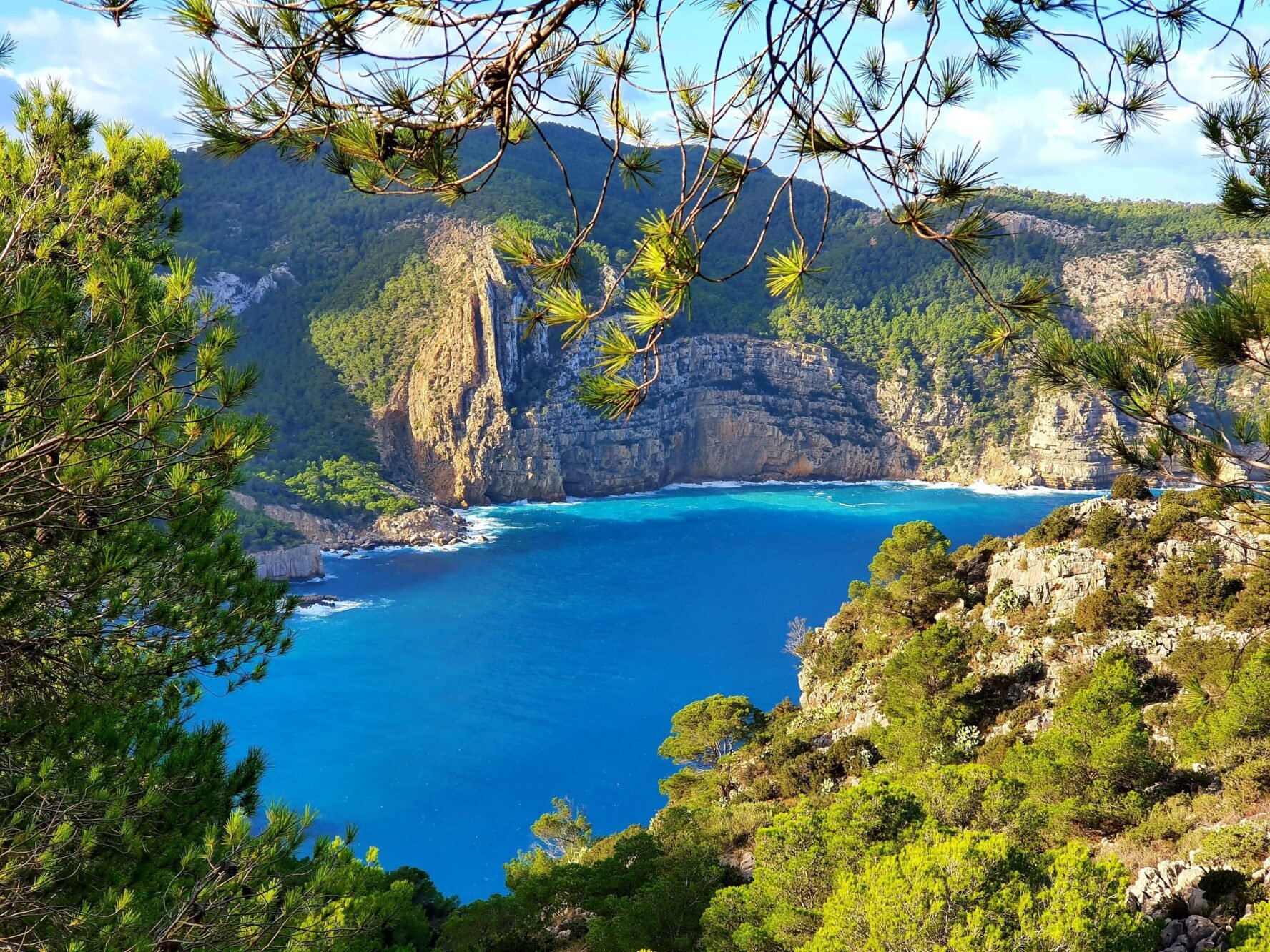 beautiful blue sea ibiza
