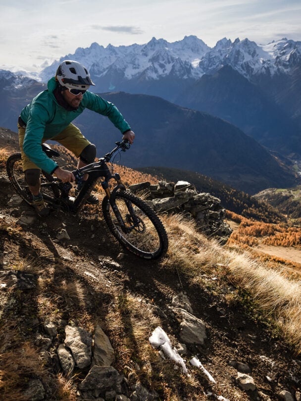 downhill riding alps