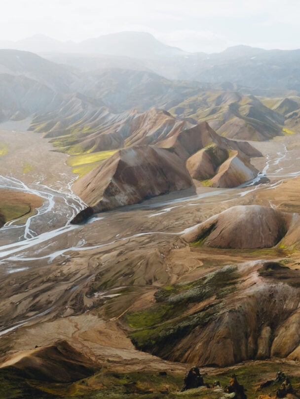 landmannalaugar two hikers