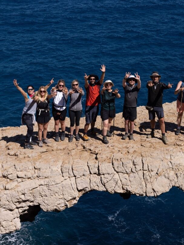 group hikers ibiza spain