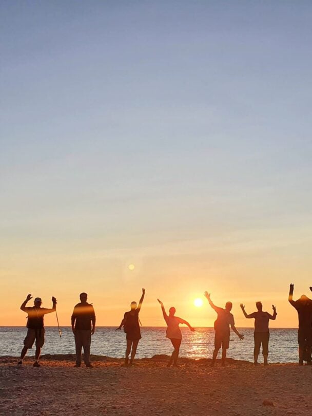 group hikers ibiza spain
