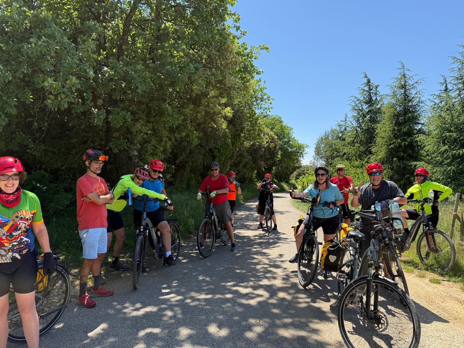 happy cyclists france burgundy