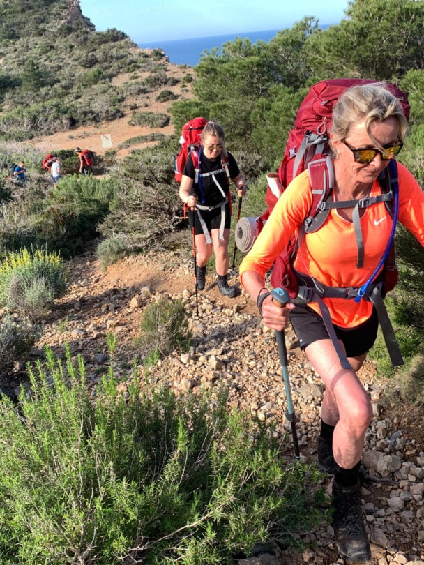 group hikers ibiza spain