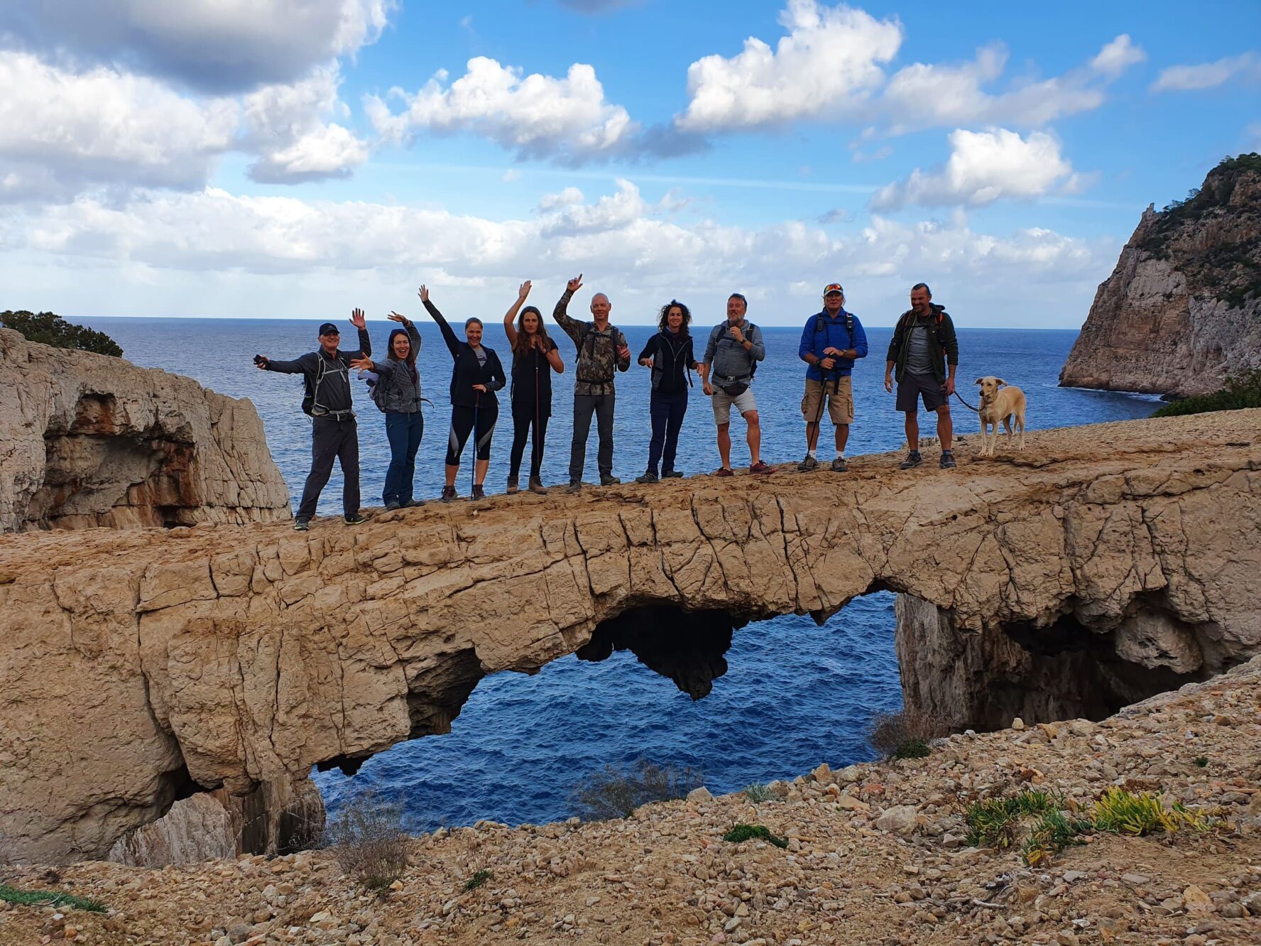 hikers rock ibiza