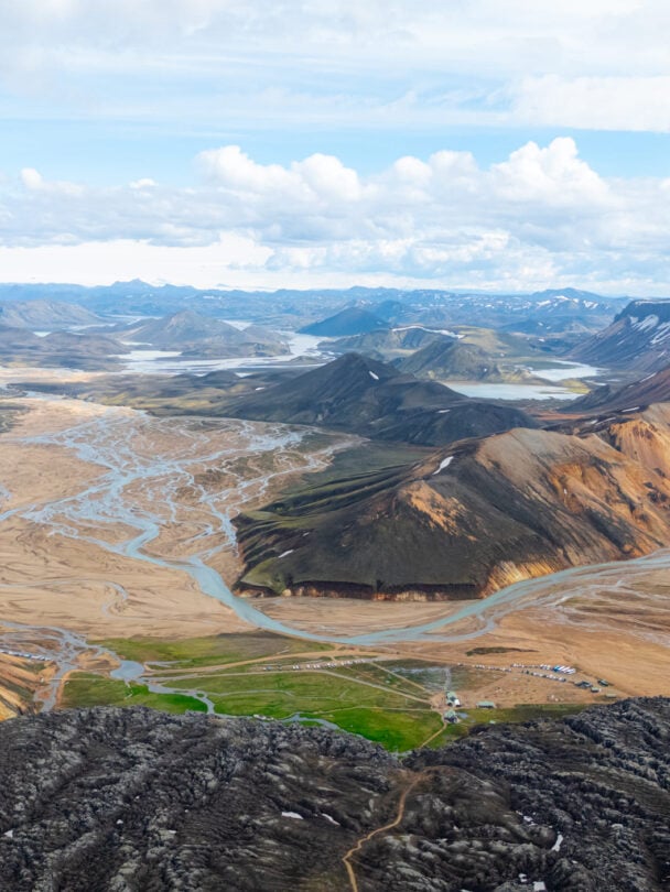 landmannalaugar two hikers