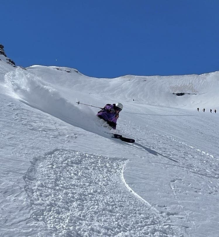 one skier aosta valley