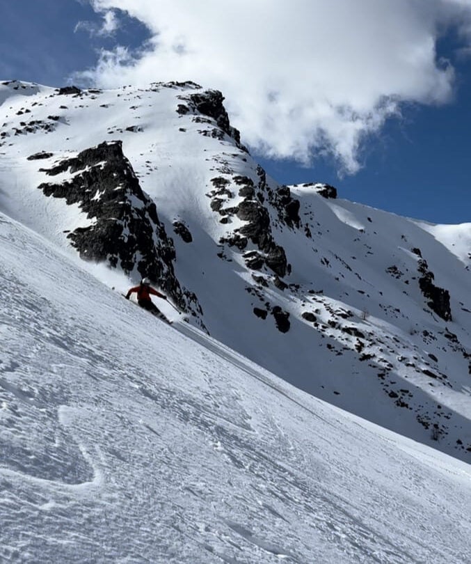 skiing alps downhill
