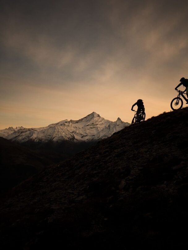 downhill riding alps