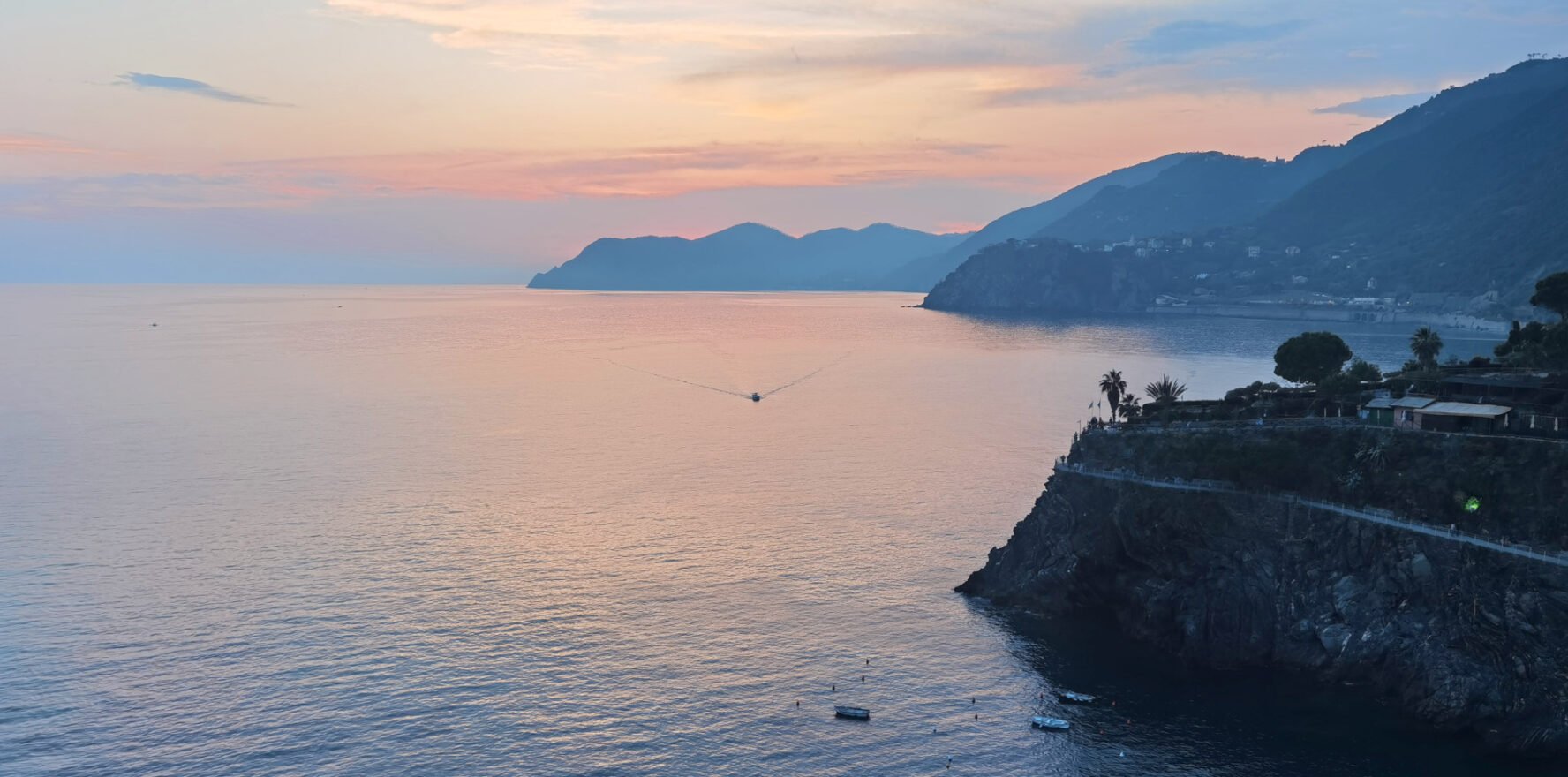 sunset cinque terre