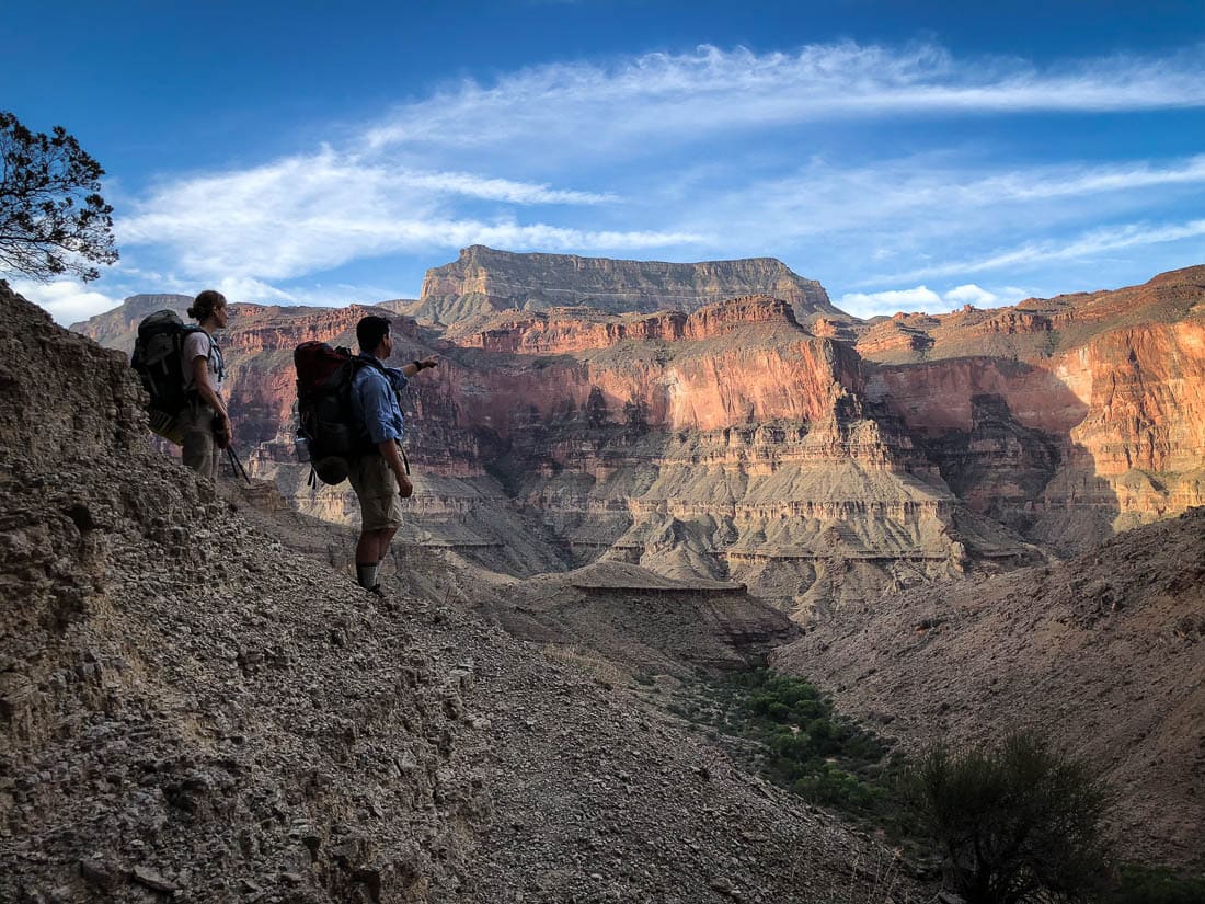 two hikers north rim