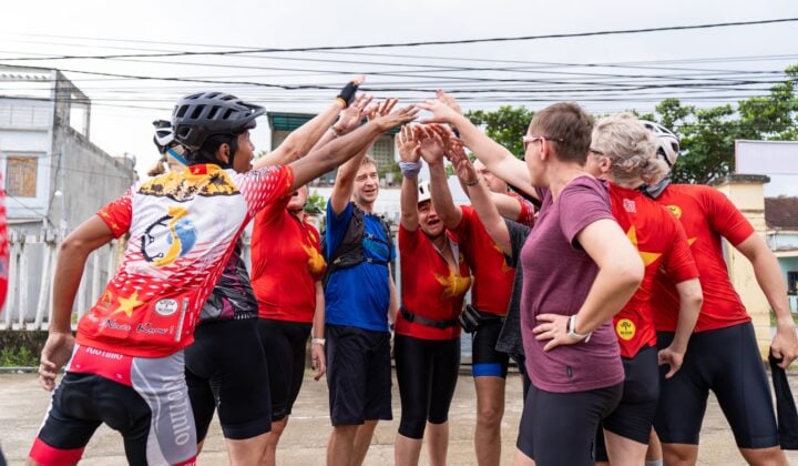 Arrival of bikers in Vietnam