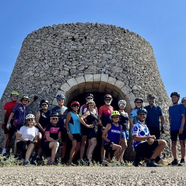Bikers smiling in Italy