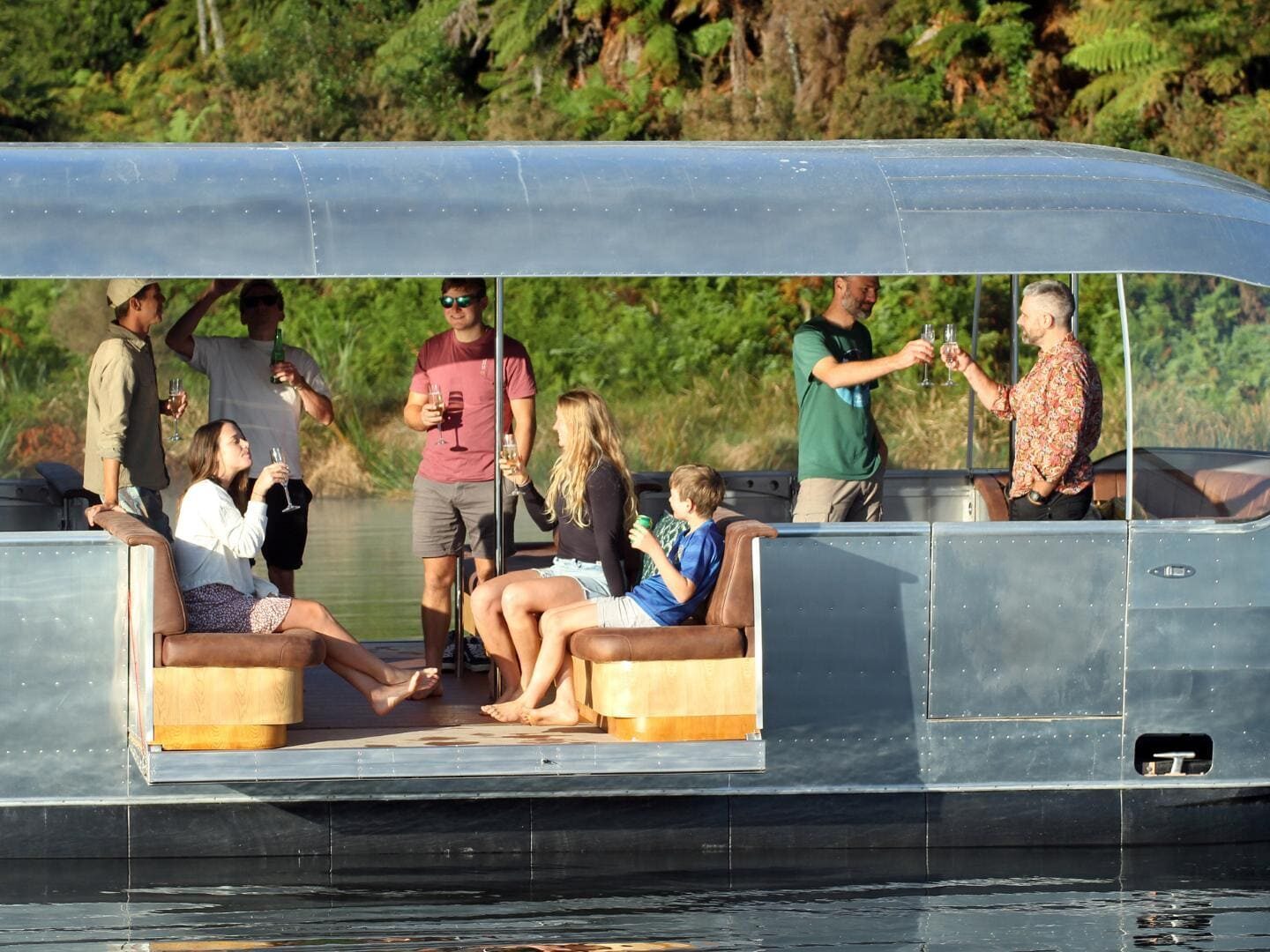 Boat on the Central Plateau in NZ