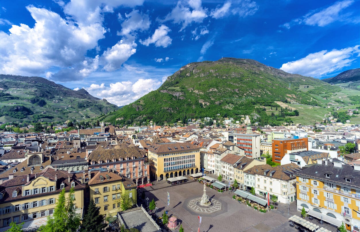Bolzano aerial view