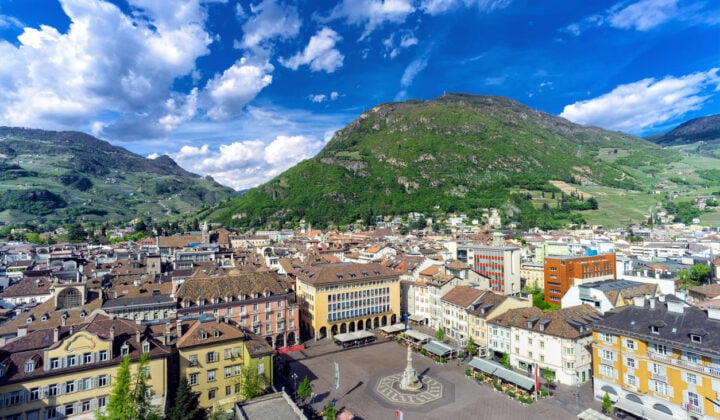 Bolzano aerial view