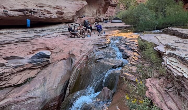 Camping near water in Utah